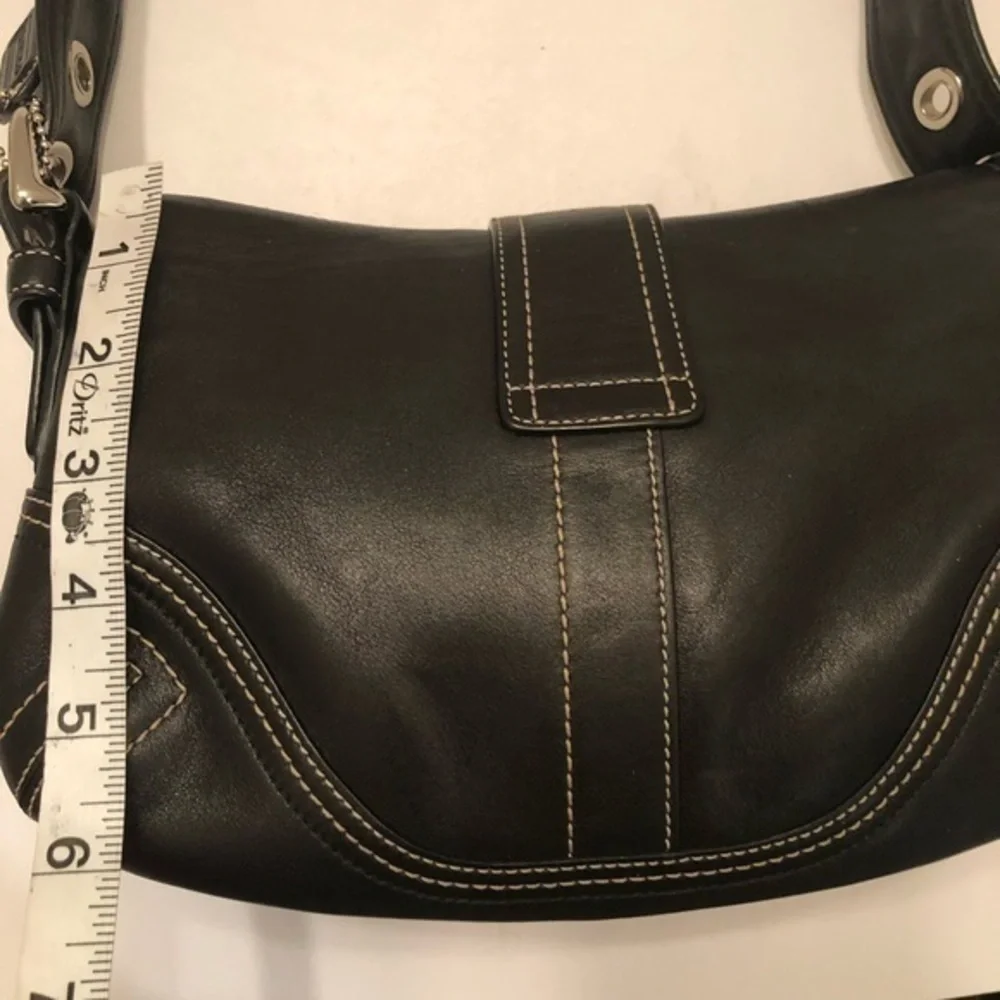 Coach black leather small soho hobo bag
